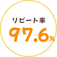 リピート率97.6%